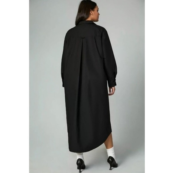 Anthropologie Maeve The Soren Long-Sleeve Shirt Dress,Black,1X - Picture 7 of 11